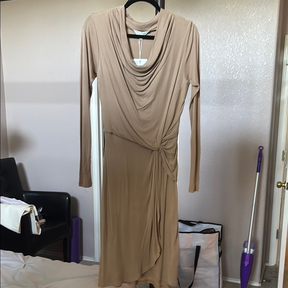 Ted Baker Tan Ruched Wrap Dress